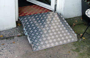 Aluminium Threshold Ramp with Lip